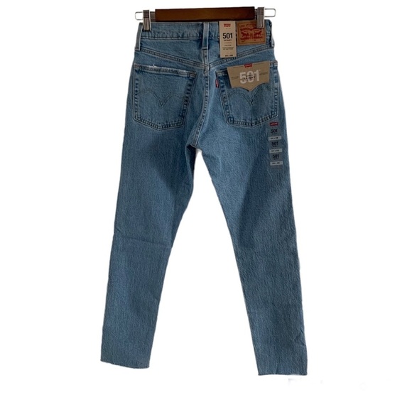 NWT Levi’s 501 Skinny Jeans High Rise Tango talks 24x28 - Picture 5 of 7